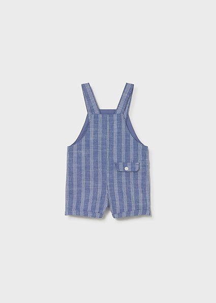 Salopette Cotone Lino Blu 1658/68 corredino e abbigliamento neonato | NANU' BABY