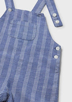 Salopette Cotone Lino Blu 1658/68 corredino e abbigliamento neonato | NANU' BABY