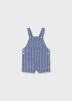 Salopette Cotone Lino Blu 1658/68 corredino e abbigliamento neonato | NANU' BABY