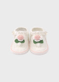 Sandali Rose Ricamate Bianco DELIZIA/SN corredino e abbigliamento neonato | NANU' BABY
