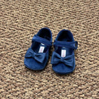 Scarpe Bimba BLU Velluto - AMBARABA' corredino e abbigliamento neonato | NANU' BABY