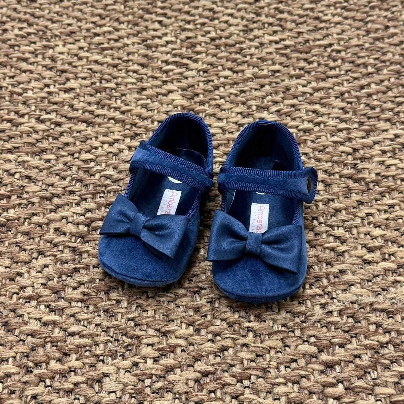 Scarpe Bimba BLU Velluto - AMBARABA' corredino e abbigliamento neonato | NANU' BABY