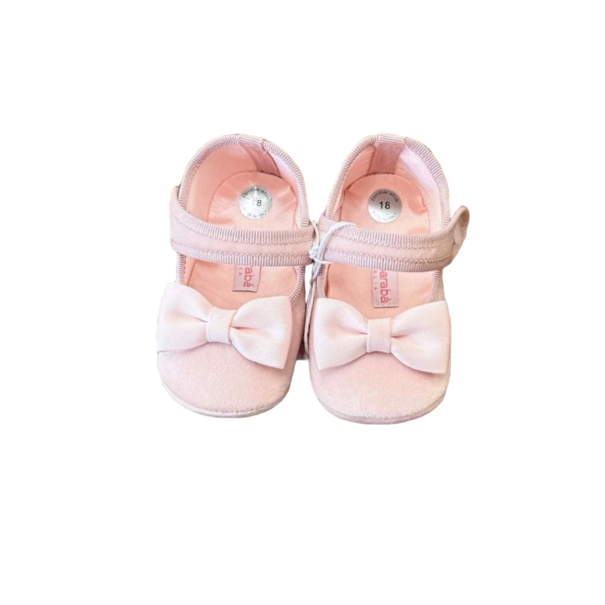 Scarpe Bimba ROSA Velluto - AMBARABA' corredino e abbigliamento neonato | NANU' BABY