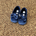 Scarpe Bimba Velluto Blu AMBARABA' - Eleganti corredino e abbigliamento neonato | NANU' BABY