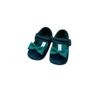 Scarpe Bimba Velluto Verde AMBARABA' - Eleganti corredino e abbigliamento neonato | NANU' BABY