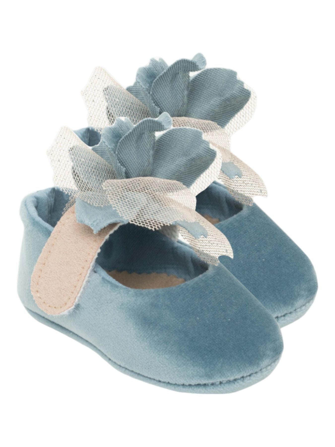 Scarpe Cerimonia Fiore Bimba Cielo IK318SC corredino e abbigliamento neonato | NANU' BABY