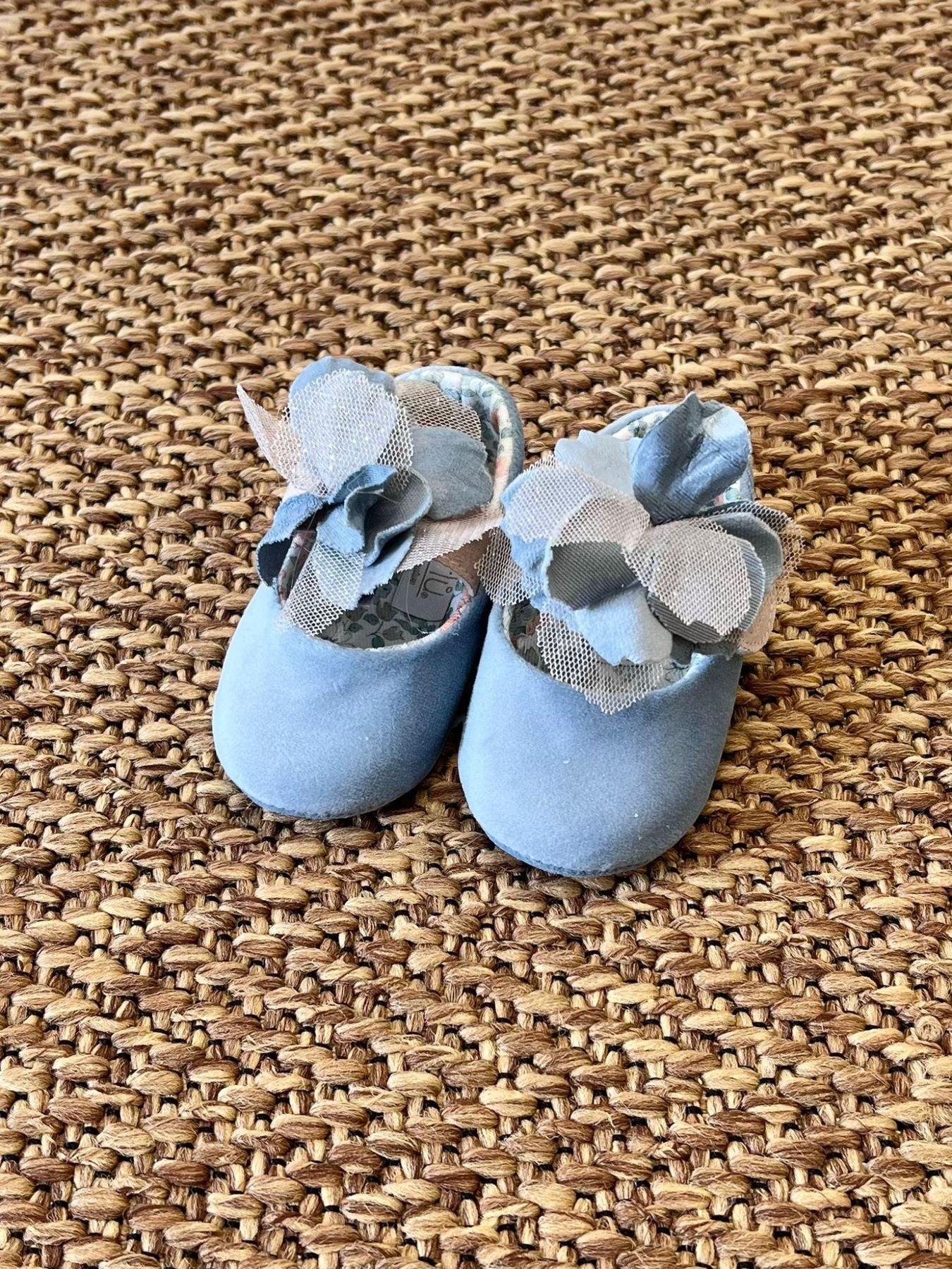 Scarpe Cerimonia Fiore Bimba Cielo IK318SC corredino e abbigliamento neonato | NANU' BABY