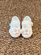 Scarpe Cerimonia Flower Bimba Vaniglia IK329SC corredino e abbigliamento neonato | NANU' BABY