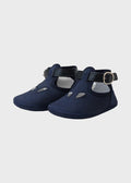 Scarpette Cotone Occhio Blu SM4153/T95/BL corredino e abbigliamento neonato | NANU' BABY