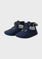 Scarpette Cotone Occhio Blu SM4153/T95/BL corredino e abbigliamento neonato | NANU' BABY