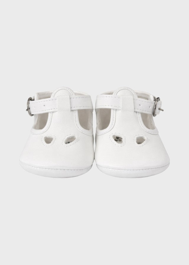 Scarpette Cotone Occhio Panna SM4153/T95/P corredino e abbigliamento neonato | NANU' BABY