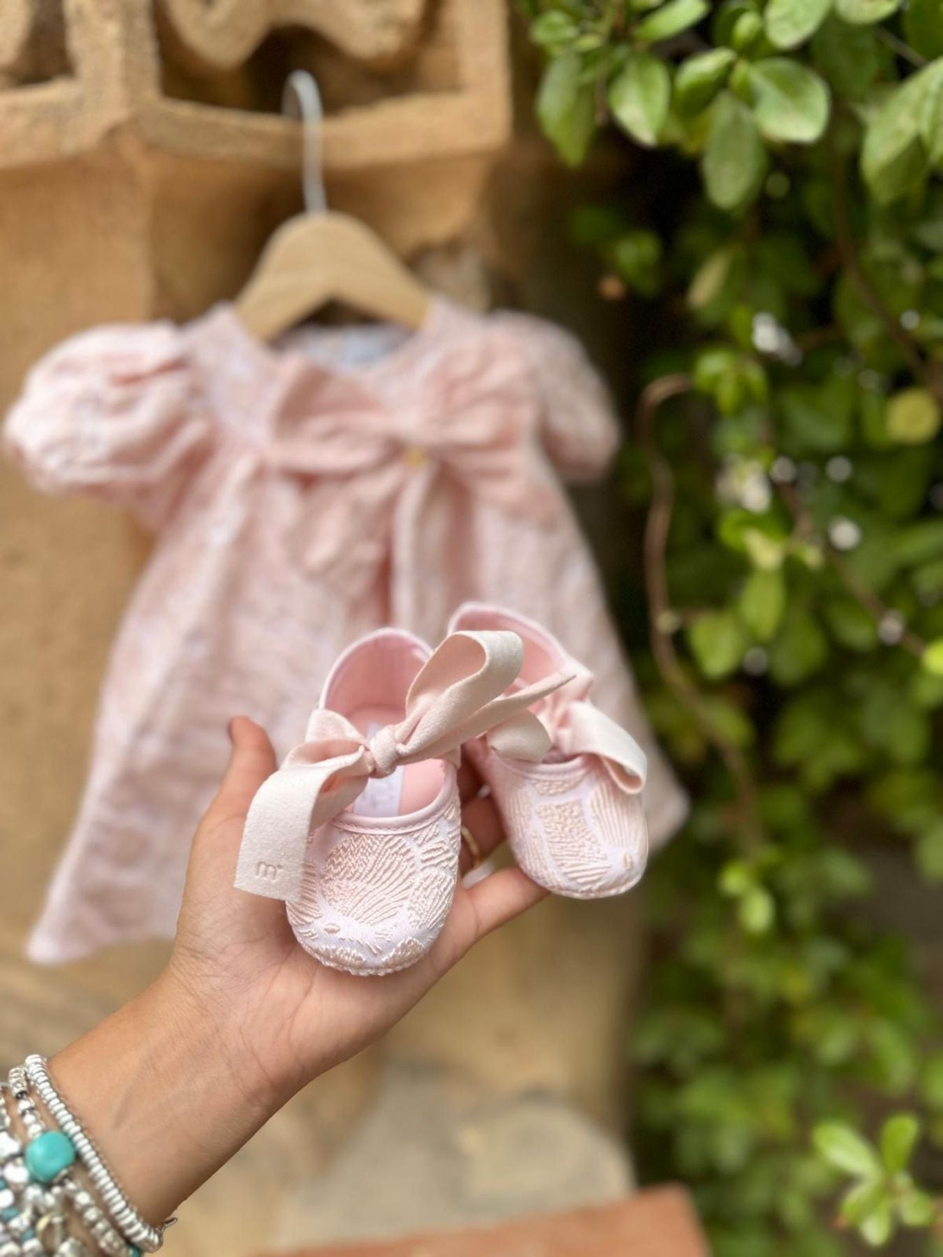 Scarpette Roselline Bimba ROSA PESCA IB14SC corredino e abbigliamento neonato | NANU' BABY