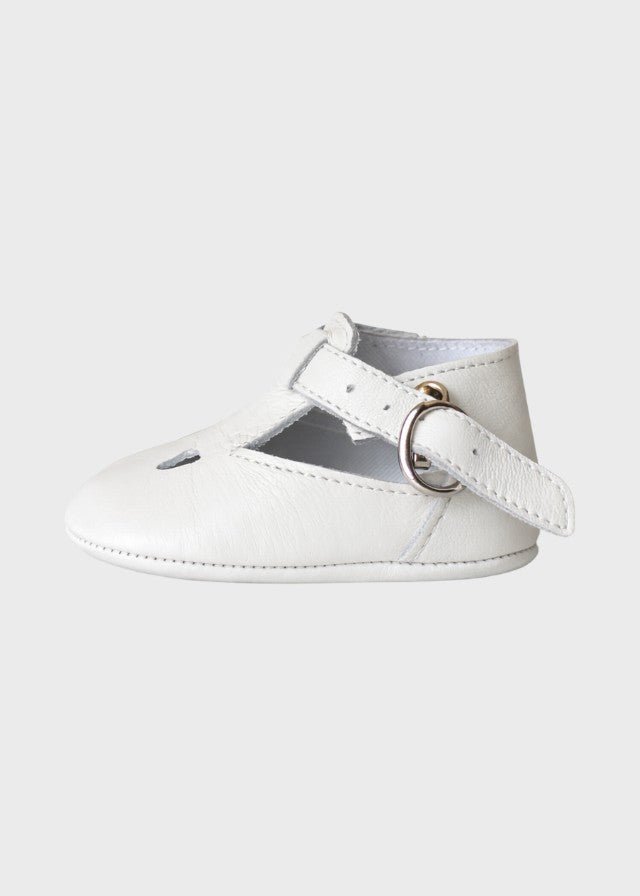 Scarpette Vera Pelle Panna SM4192/T001/P corredino e abbigliamento neonato | NANU' BABY