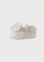 Scarpina Cerimonia Fiocco Bianco EV310SC corredino e abbigliamento neonato | NANU' BABY