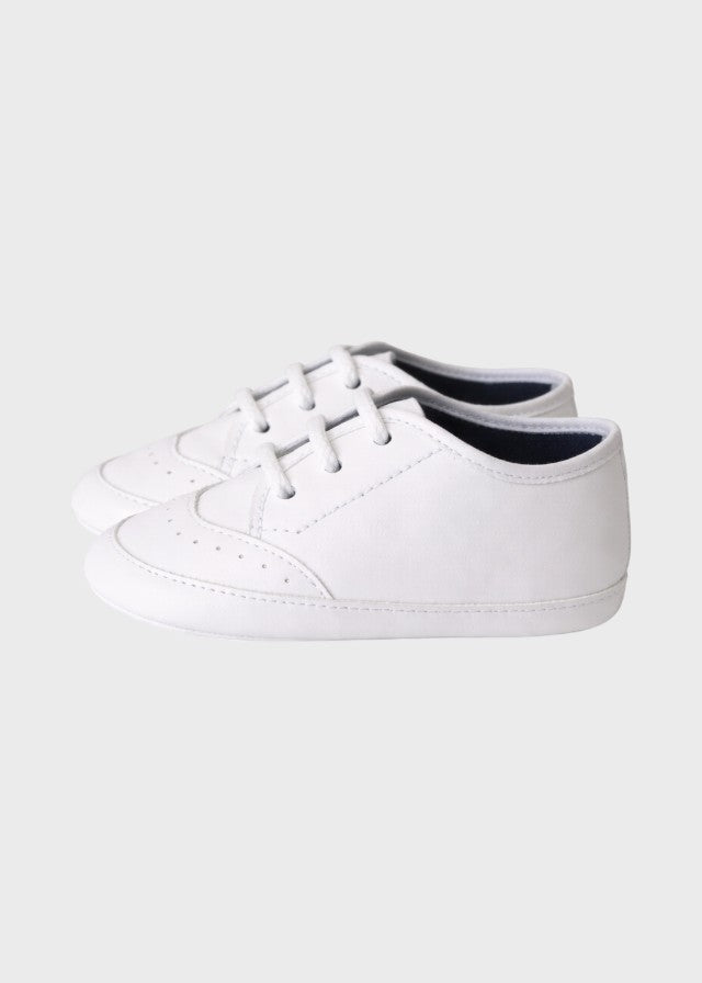 Scarpina Oxford Pelle Bianco SM4175/T001 corredino e abbigliamento neonato | NANU' BABY