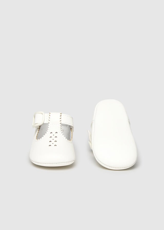 Scarpine Strappo Avorio 9082/88 corredino e abbigliamento neonato | NANU' BABY