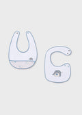 Set 2 Bavaglini Cotone Avorio 9074/40 corredino e abbigliamento neonato | NANU' BABY
