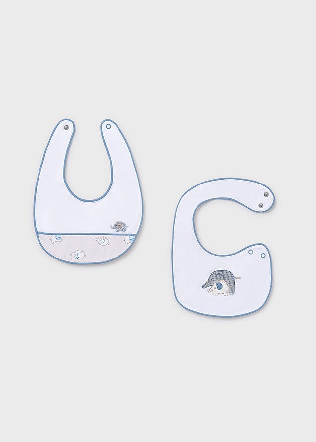 Set 2 Bavaglini Cotone Avorio 9074/40 corredino e abbigliamento neonato | NANU' BABY