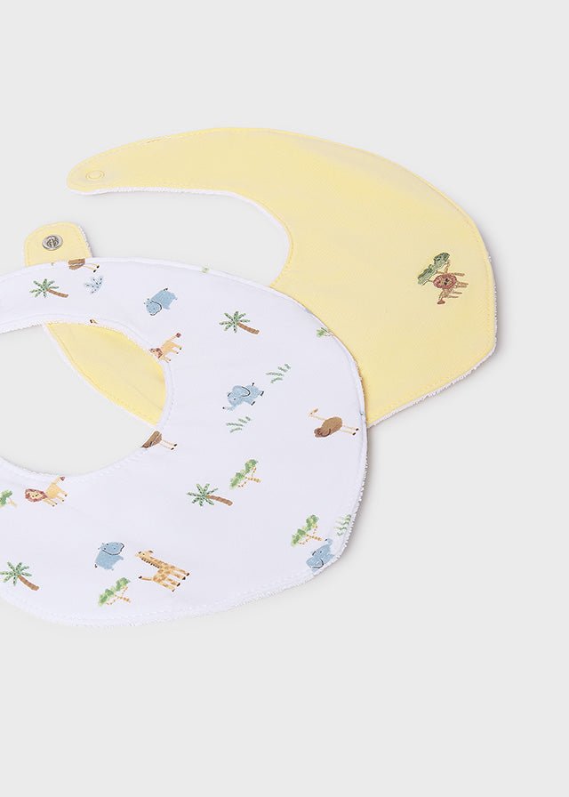 Set 2 Bavaglini Cotone Gialli 9073/35 corredino e abbigliamento neonato | NANU' BABY