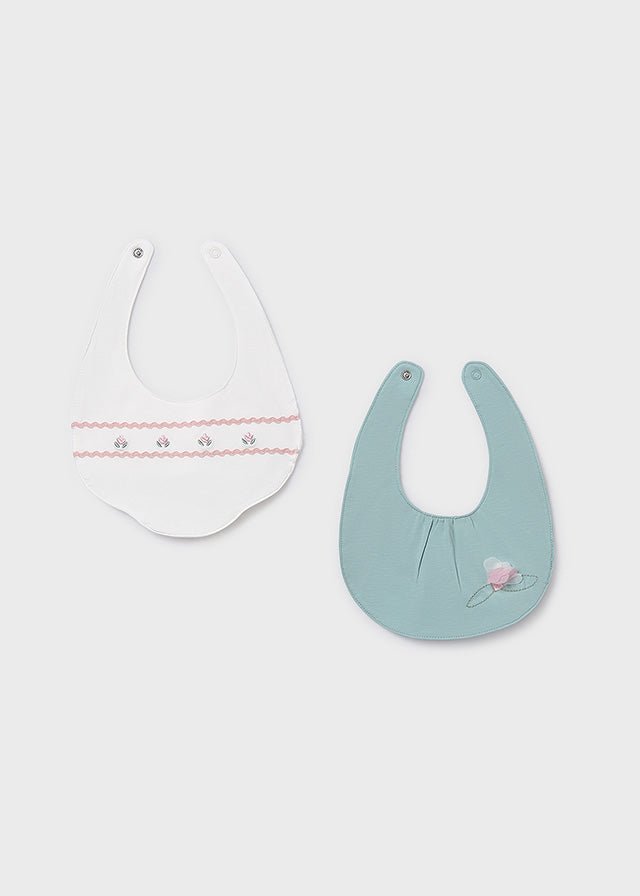 Set 2 Bavaglini Cotone Verdi 9077/43 corredino e abbigliamento neonato | NANU' BABY