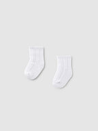 Set 2 calzini eleganti Bianco 9863 /B corredino e abbigliamento neonato | NANU' BABY