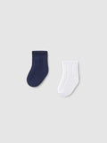 Set 2 calzini eleganti Blu 9863 /BL corredino e abbigliamento neonato | NANU' BABY