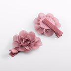 Set 2 fermagli fiori chiffon Bimba Rosa 5967/31 corredino e abbigliamento neonato | NANU' BABY