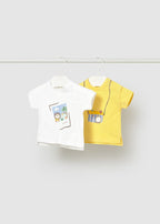 Set 2 Maglie Cotone Giallo 1074/16 corredino e abbigliamento neonato | NANU' BABY