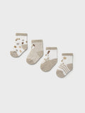 Set 4 calze Avorio 9862 /A corredino e abbigliamento neonato | NANU' BABY
