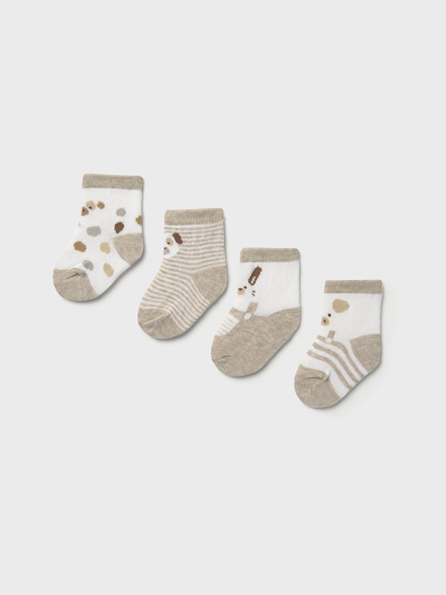Set 4 calze Avorio 9862 /A corredino e abbigliamento neonato | NANU' BABY