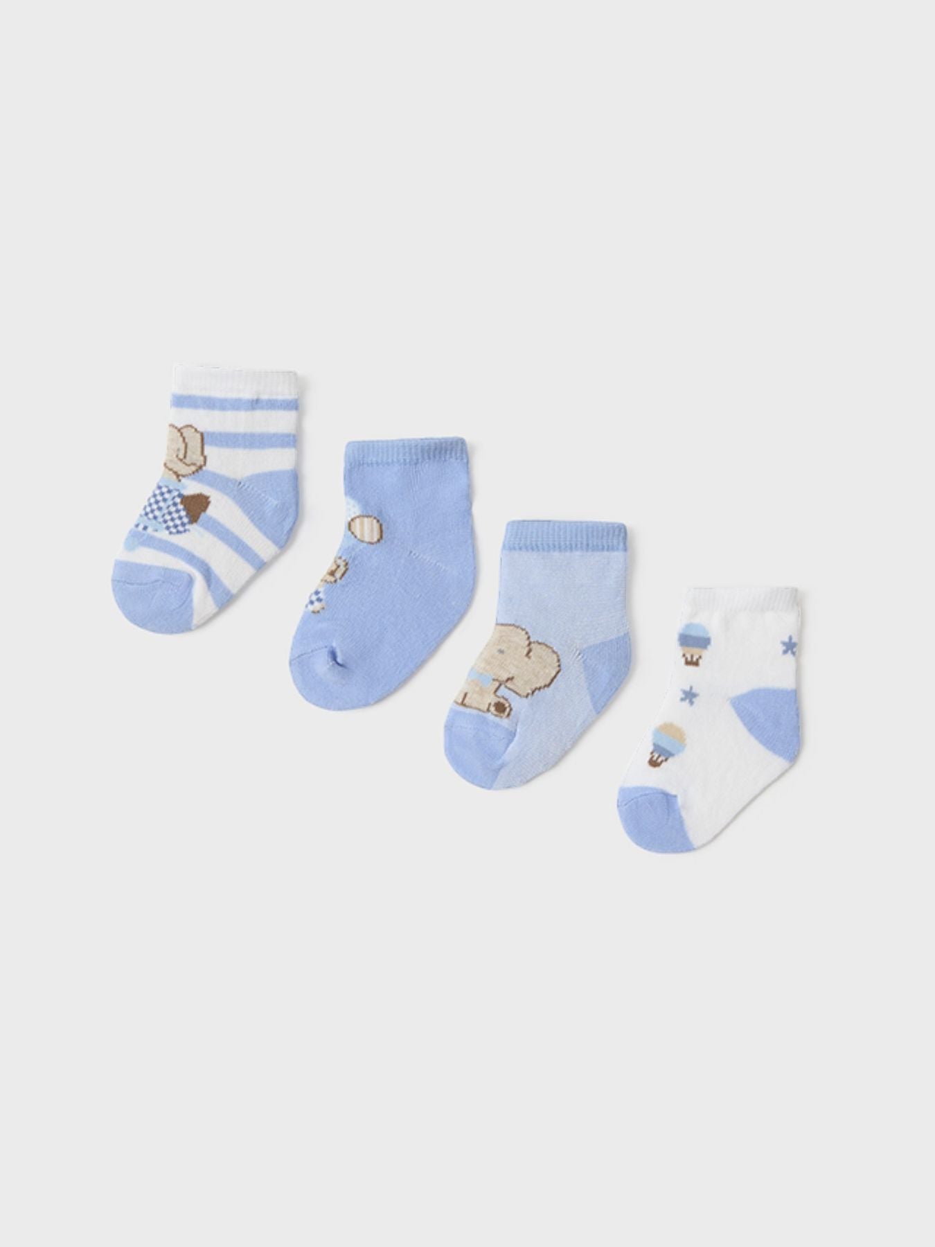 Set 4 calze Azzurro 9706/A corredino e abbigliamento neonato | NANU' BABY