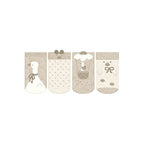 Set 4 calze Beige 2G - 9762/BG corredino e abbigliamento neonato | NANU' BABY