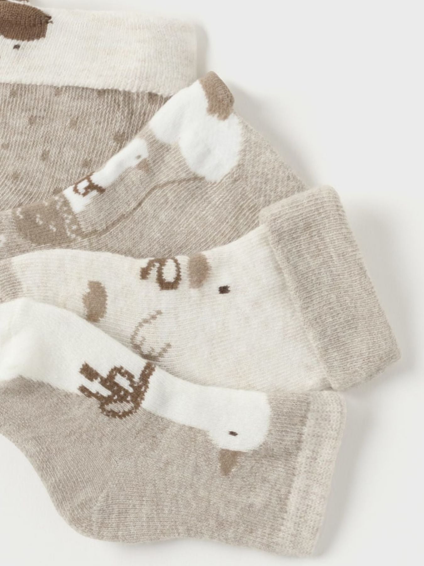 Set 4 calze Beige 2G - 9762/BG corredino e abbigliamento neonato | NANU' BABY
