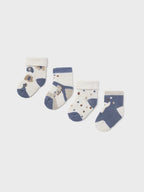 Set 4 calze Blu 1D - 9759/BL corredino e abbigliamento neonato | NANU' BABY