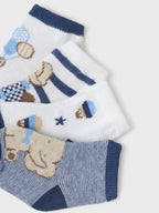 Set 4 calze Blu 9706/B corredino e abbigliamento neonato | NANU' BABY