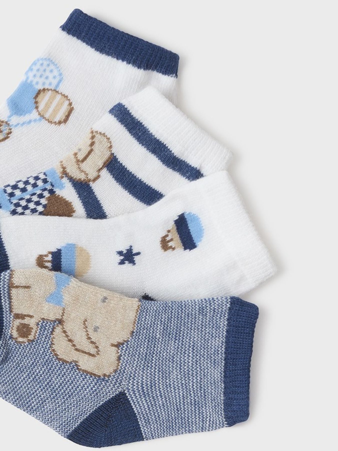 Set 4 calze Blu 9706/B corredino e abbigliamento neonato | NANU' BABY