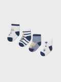 Set 4 calze Blu 9706/B corredino e abbigliamento neonato | NANU' BABY