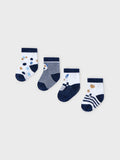 Set 4 calze Blu 9862 /BL corredino e abbigliamento neonato | NANU' BABY