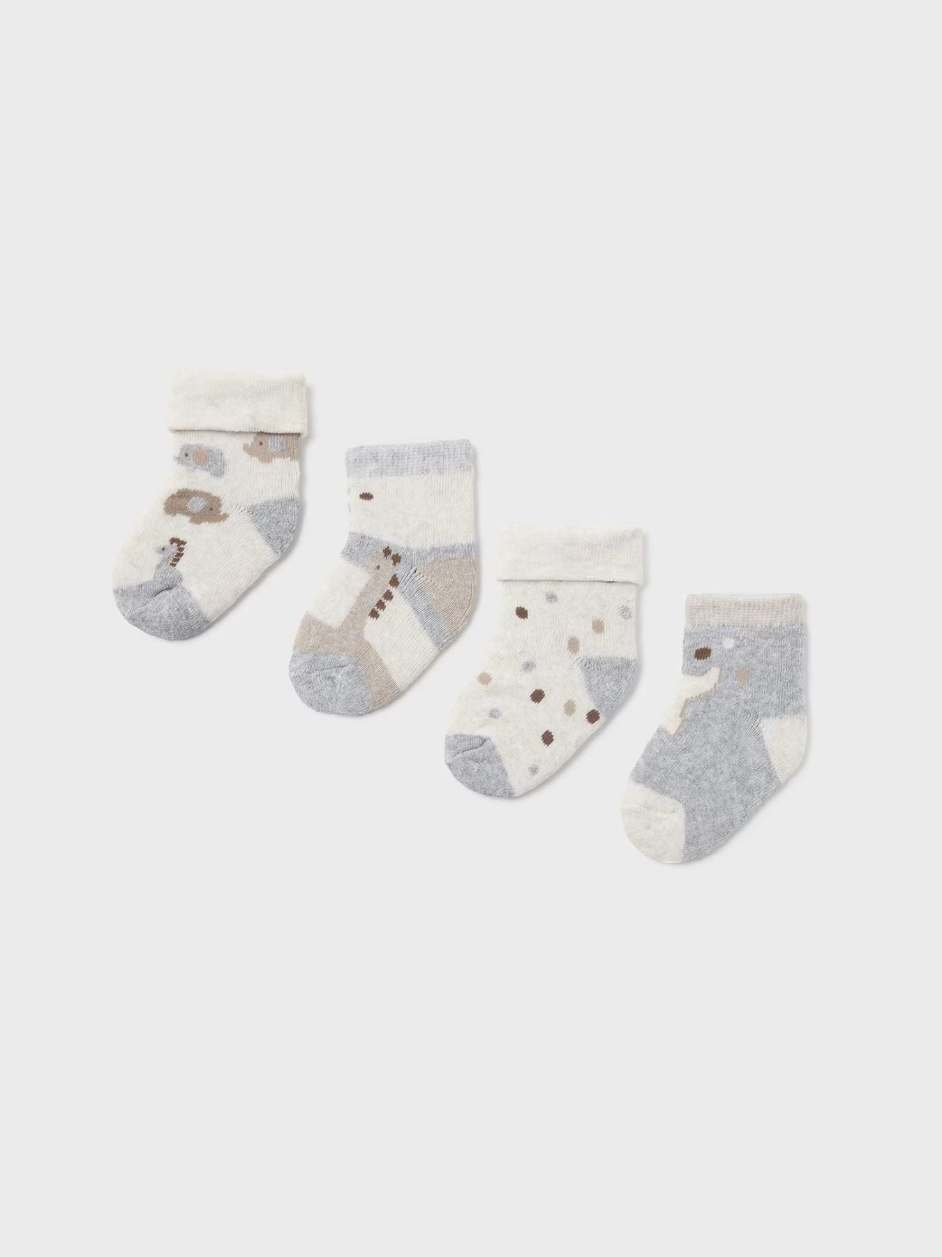 Set 4 calze Grigio 1D - 9759/GR corredino e abbigliamento neonato | NANU' BABY