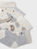 Set 4 calze Grigio 1D - 9759/GR corredino e abbigliamento neonato | NANU' BABY