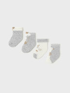 Set 4 calze Grigio 2G - 9762/GR corredino e abbigliamento neonato | NANU' BABY