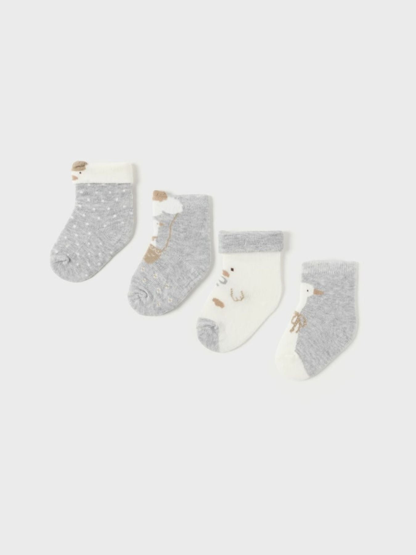 Set 4 calze Grigio 2G - 9762/GR corredino e abbigliamento neonato | NANU' BABY
