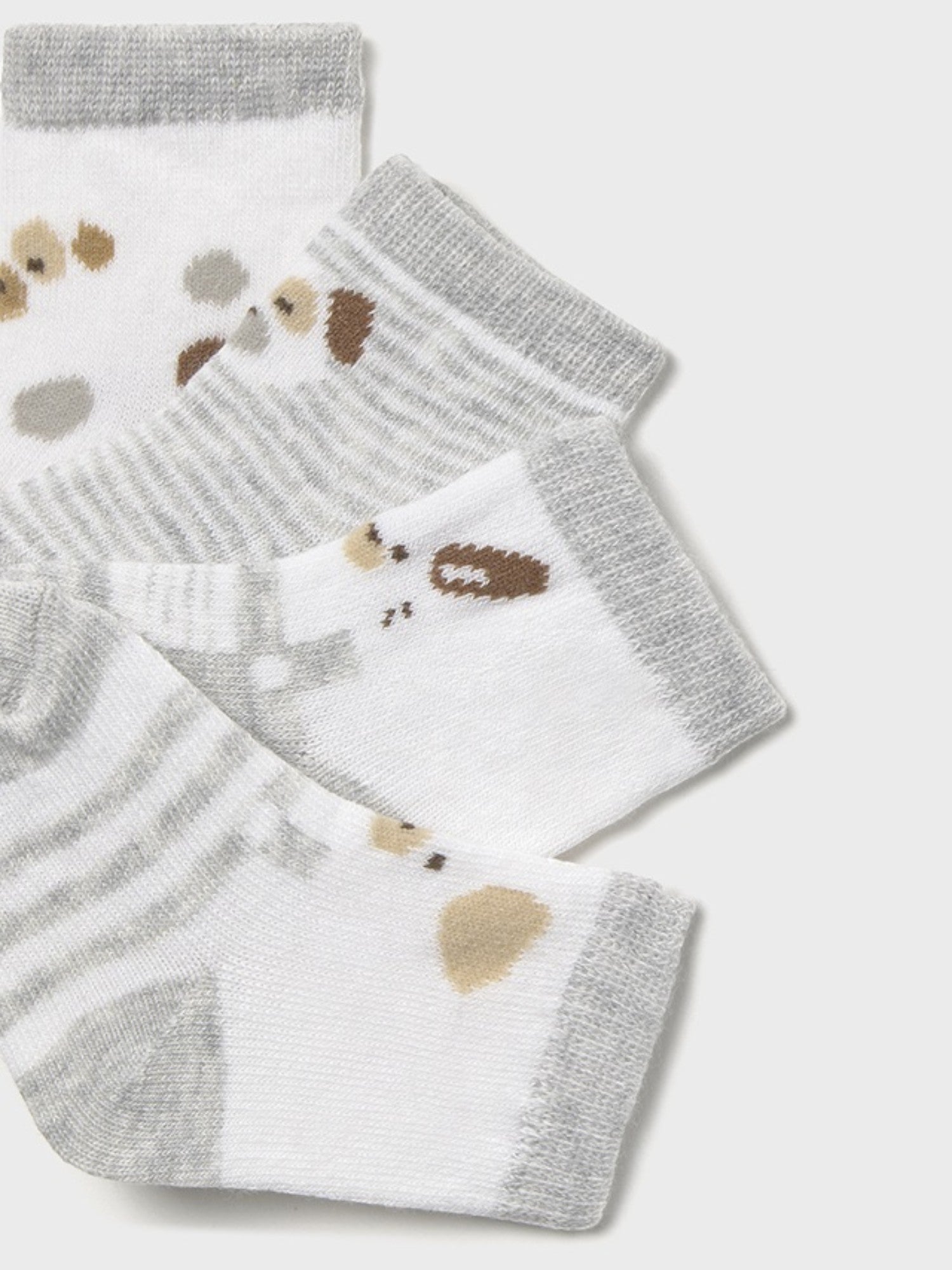 Set 4 calze Grigio 9862 /GR corredino e abbigliamento neonato | NANU' BABY