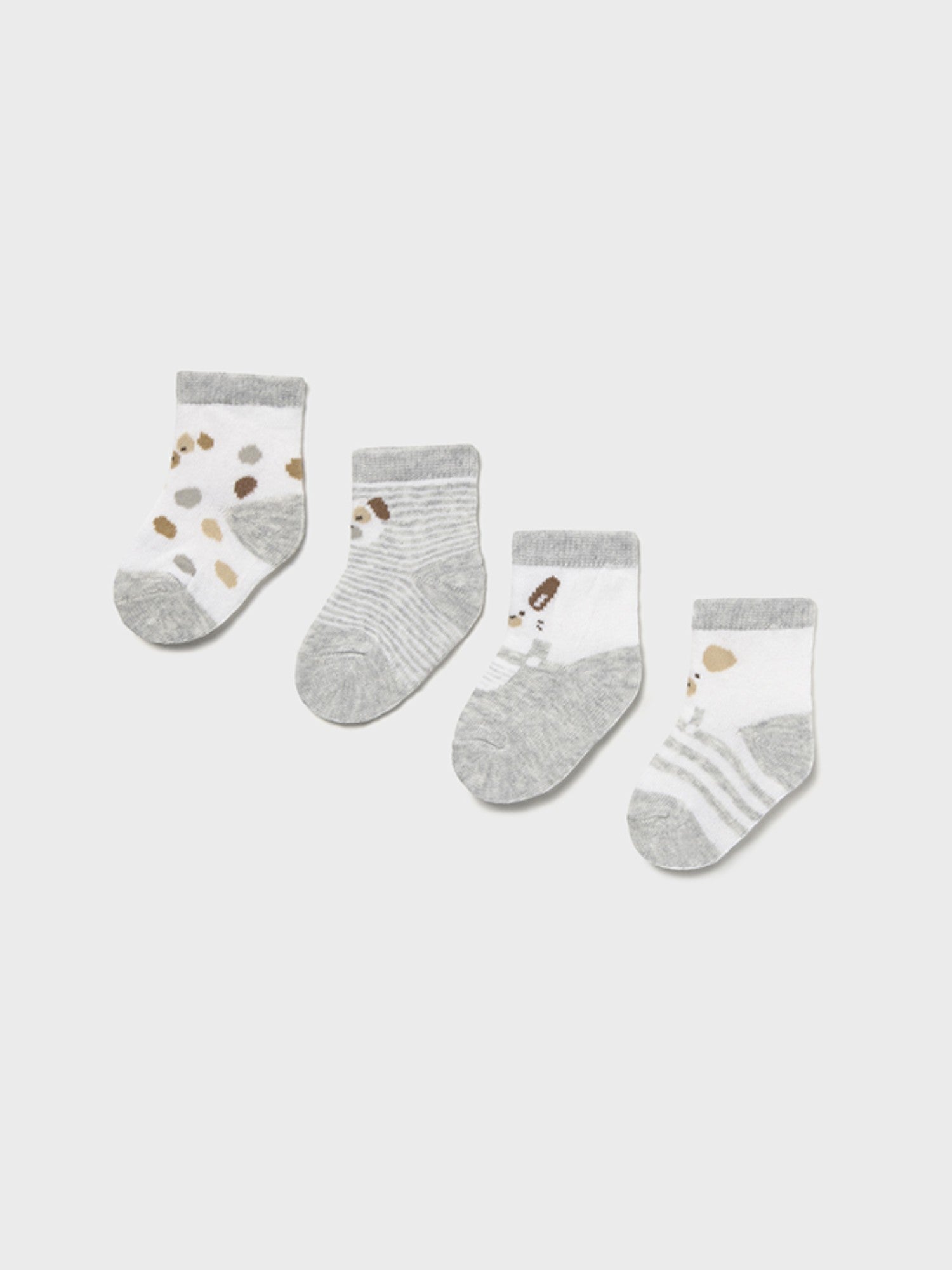 Set 4 calze Grigio 9862 /GR corredino e abbigliamento neonato | NANU' BABY