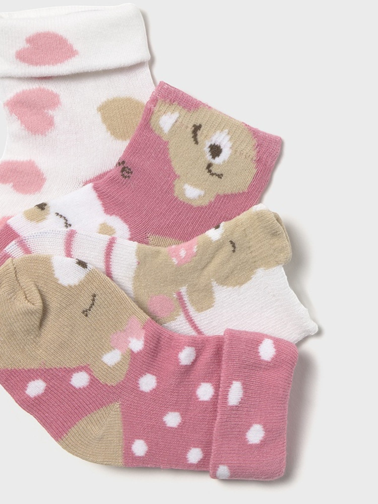 Set 4 calze in cotone ROSA 9867 /R corredino e abbigliamento neonato | NANU' BABY