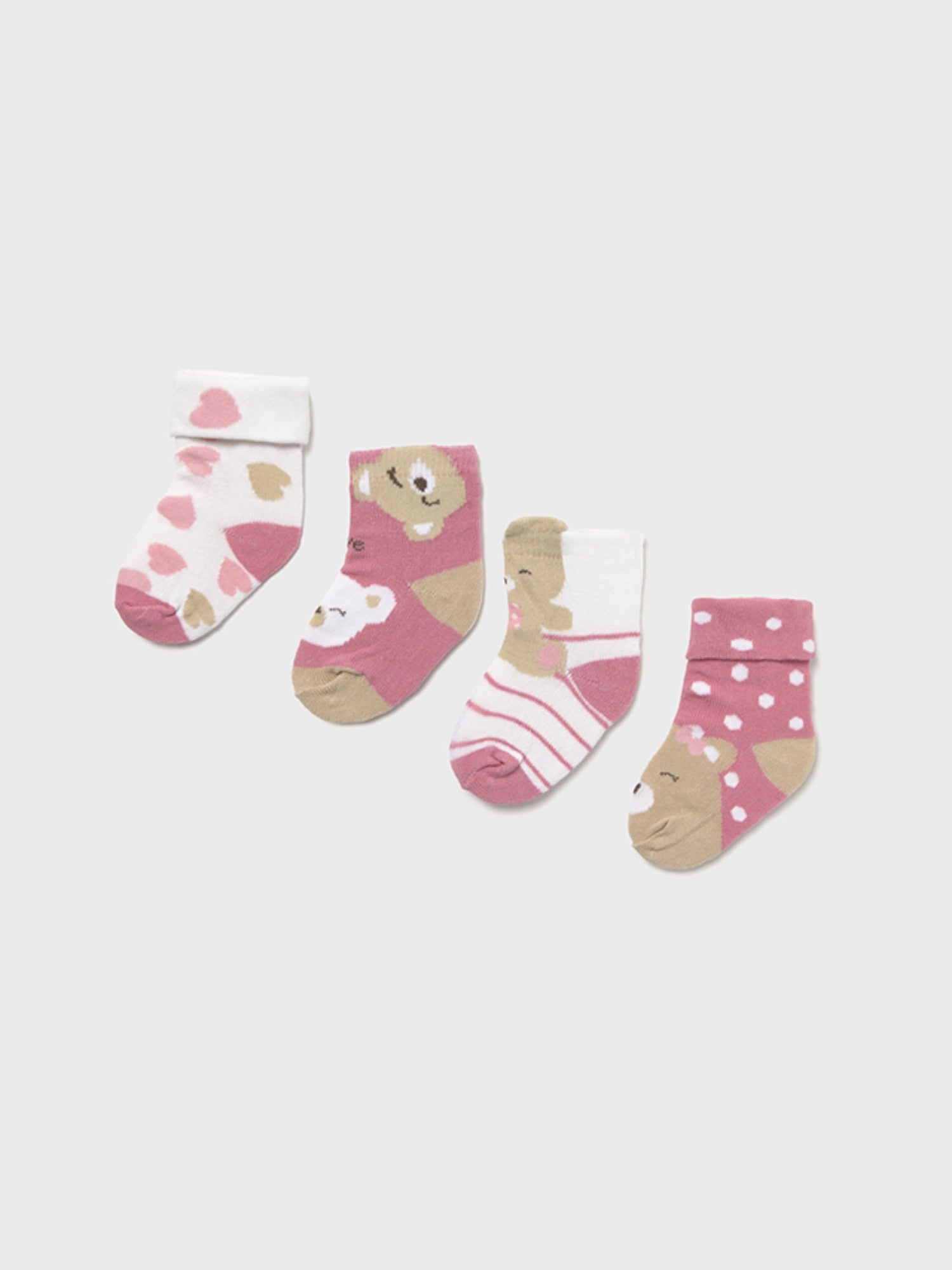 Set 4 calze in cotone ROSA 9867 /R corredino e abbigliamento neonato | NANU' BABY