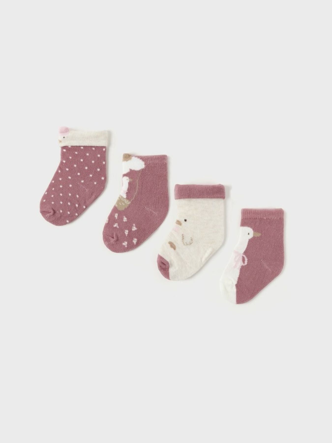Set 4 calze ROSA 2G - 9762/R corredino e abbigliamento neonato | NANU' BABY