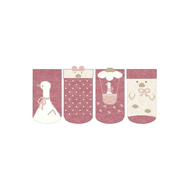 Set 4 calze ROSA 2G - 9762/R corredino e abbigliamento neonato | NANU' BABY