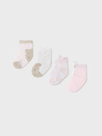 Set 4 calze ROSA 9711 corredino e abbigliamento neonato | NANU' BABY