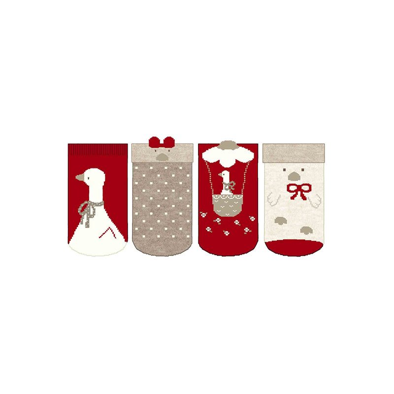 Set 4 calze ROSSO 2G - 9762/RS corredino e abbigliamento neonato | NANU' BABY
